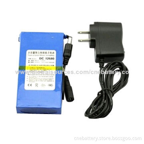 Portable Lithium Polymer Battery with 9 to 12.6V, 6,800mAh, 30*70*120mm Maximum Size